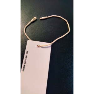 Uchwyt na liny-z mikropłytką-Bawełna beżowa-potrójny splot-19 cm - 100 sztuk/paczka