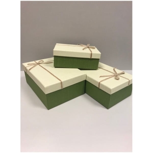 Pudełka na prezenty 16 x 23 x 9,5 cm (mod 6) - papierowe, dwukolorowe, Komplet 3 szt