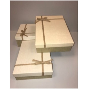 Pudełka upominkowe 21 x 29 x 9,5 cm (mod 2) - papierowe, dwukolorowe, Komplet 3 szt