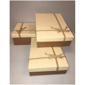 Pudełka upominkowe 21 x 29 x 9,5 cm(mod 3) - papierowe, dwukolorowe, Komplet 3 szt