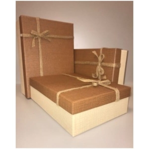 Pudełka upominkowe 21 x 29 x 9,5 cm (mod 4) - papierowe, dwukolorowe, Komplet 3 szt