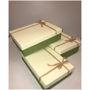 Pudełka upominkowe 21 x 29 x 9,5 cm(mod 6) - papierowe, dwukolorowe, Komplet 3 szt