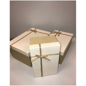Pudełka na prezenty DEZ-22x33x15 (Mod 2) - papierowe, dwukolorowe, zestaw 3 szt