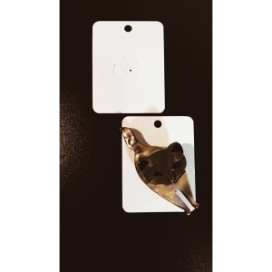 Kartonik na biżuterię BIZ-BIZ-1 55 x 72 mm,Biały Plastik. 100 szt