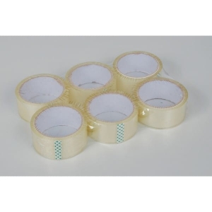 Taśma klejąca do pakowania towarów, paczek.Klej akrylowy, szerokość 43,5 mm, Długość 40 m, grubość 40 mikronów