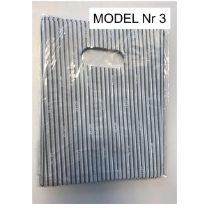 Plastikowe wielokolorowe woreczki z wyciętym uchwytem. Rozmiar 25 x 35 cm (Mod 3) 25 mkr.