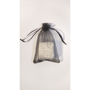 Woreczki upominkowe, Organza, Kolor Czarny, 10 x 14 cm - na biżuterię, biżuterię, biżuterię.