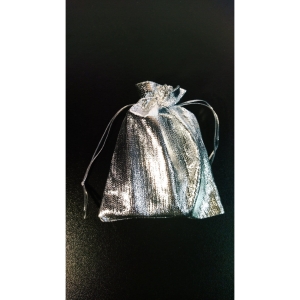 Woreczki upominkowe z tkaniny, Kolor srebrny, 7 x 9 cm-na biżuterię, biżuterię, biżuterię.
