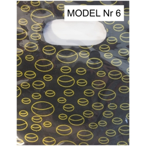 Plastikowe wielokolorowe woreczki z wyciętym uchwytem. Rozmiar 40 x 50 cm (Mod 6) 25 mkr.