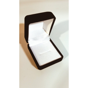 Pudełko 5x4x4 cm, aksamitne w kolorze czarnym - na prezent, biżuterię, biżuterię, biżuterię.