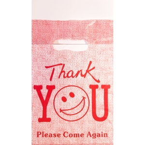 Plastikowe torby z wyciętym uchwytem. Rozmiar 20 x 28 cm. Model 24-r. 25 mkr.